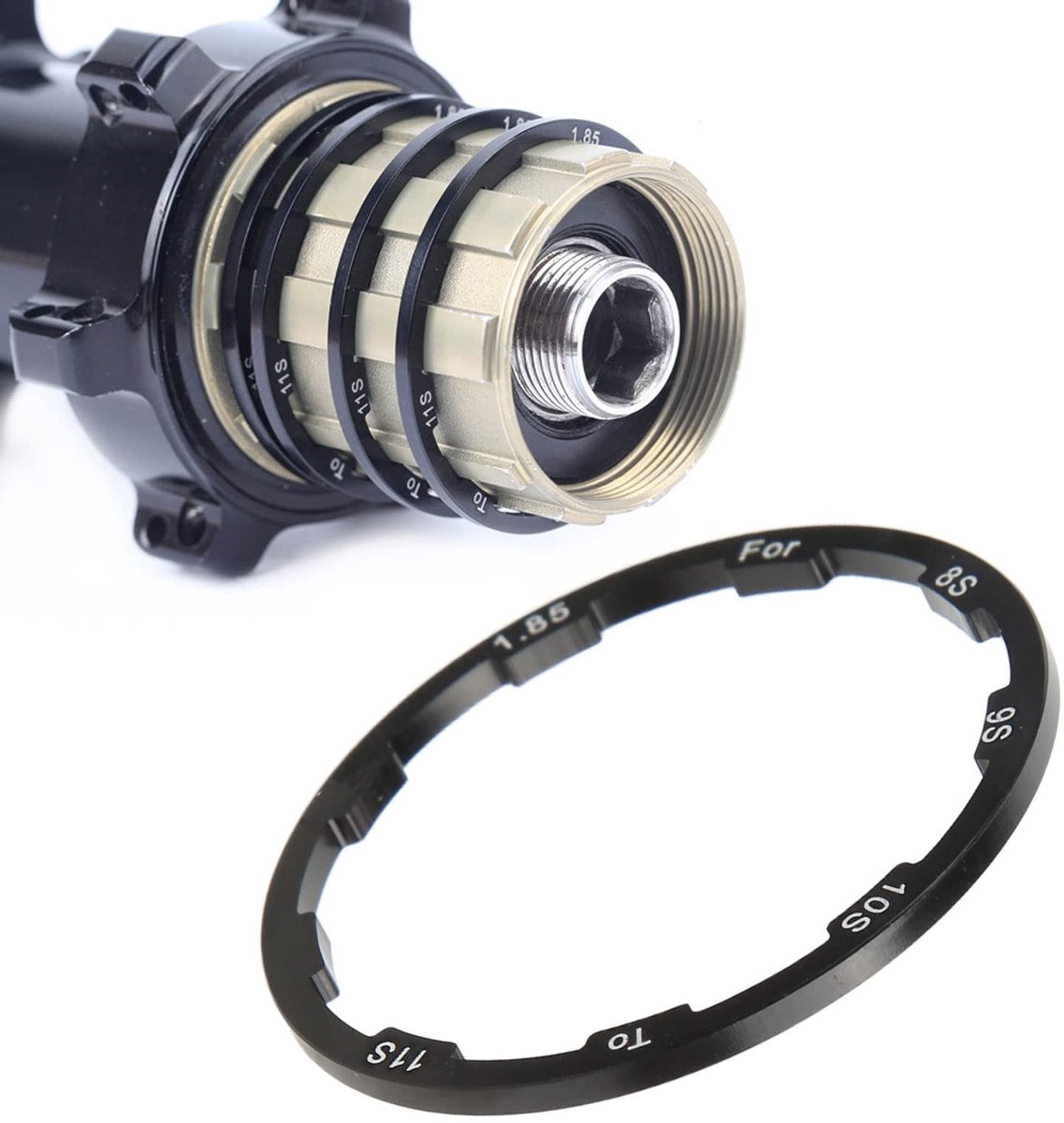 Dailygoods- Onderlegplaat Aluminiumlegering - Fietsvliegwielpakking - Mountainbike/Racefiets - Lichtgewicht - Eenvoudig te installeren - Sterke compatibiliteit - Fietspakking
