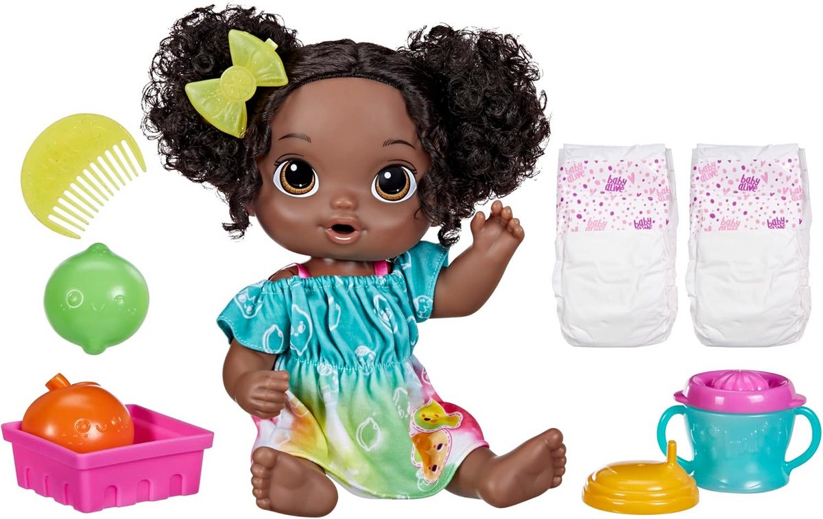 Babypop met Sappen - Speelgoed Verzameling - Poppen verzorgen - Maakt Pipi - 30 cm - Meerkleurig