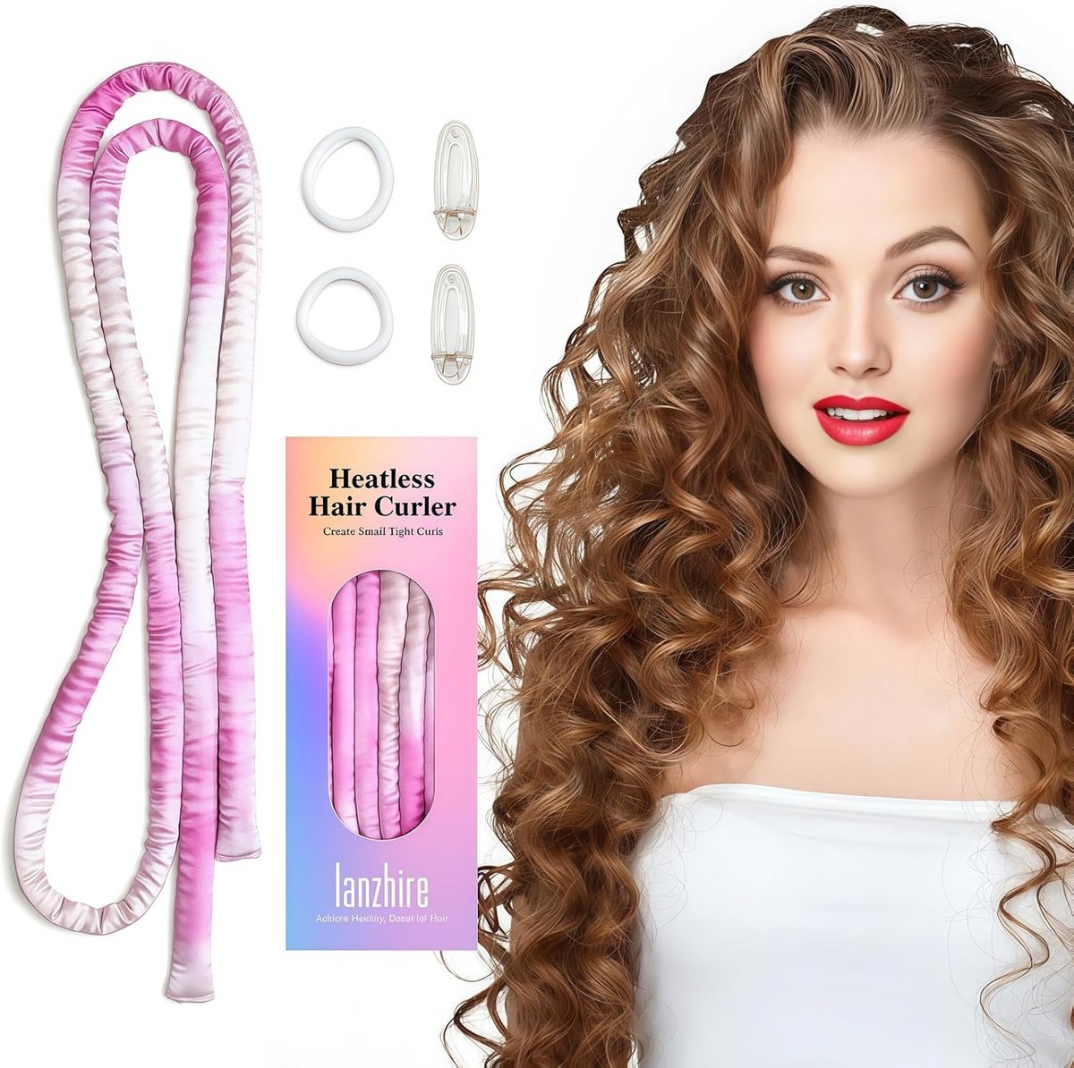 Krul Hoofdband - Hittevrije Krullen - Haar Stijlen - Zonder Warmte - Voor Lang Haar - Tie Dye