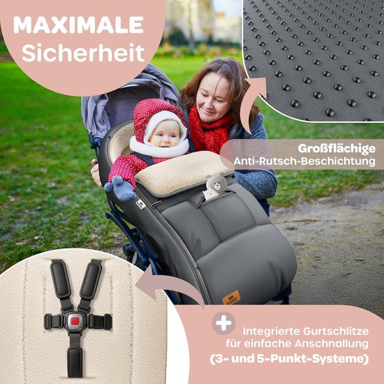Universele Winter Voetenzak voor Kinderwagen en Autostoel - Warm en Waterafstotend van Universele — afbeelding 3