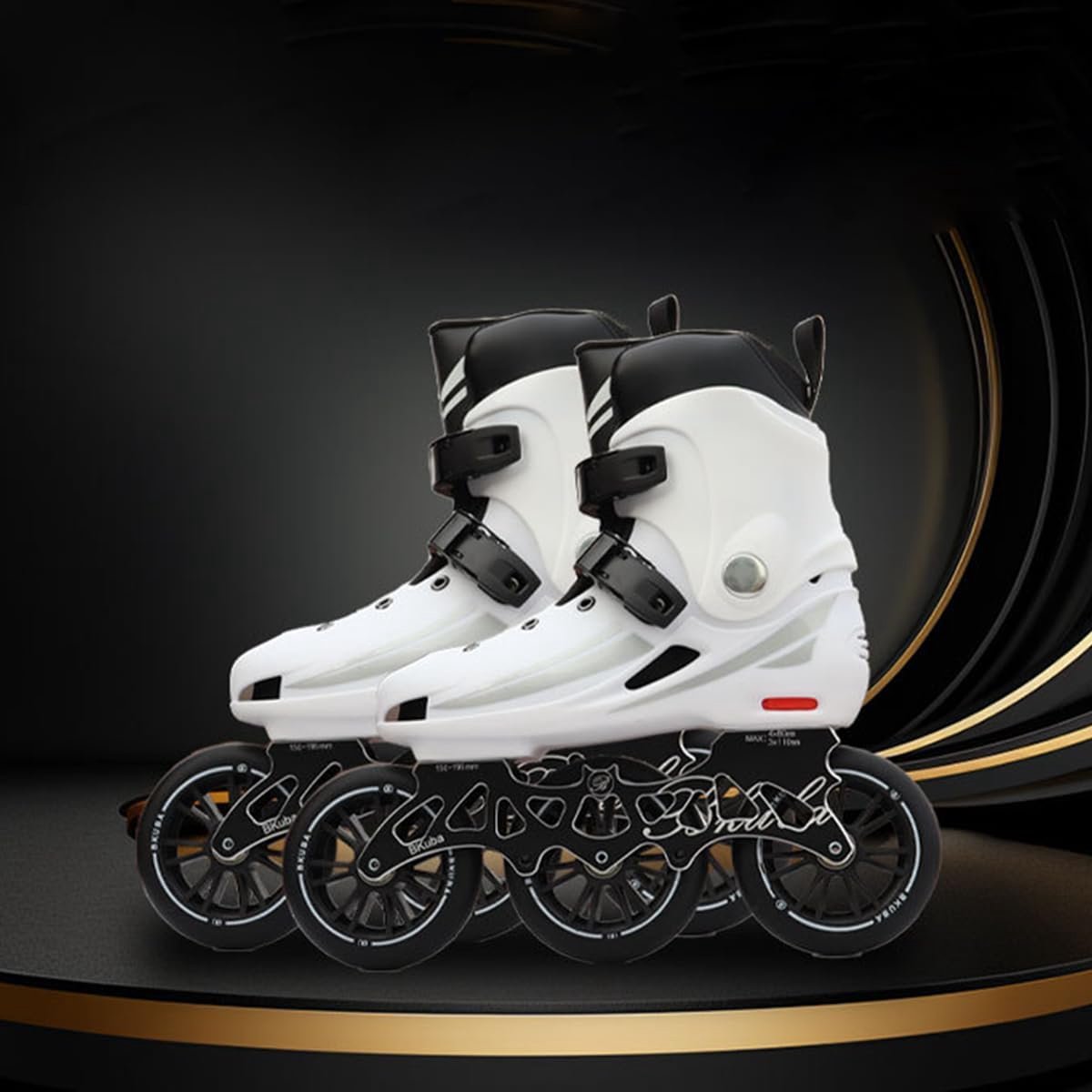 Inline Skates - Skeelers - Hoge Snelheid - Drie Grote Wielen - Maat 41 - Zwart