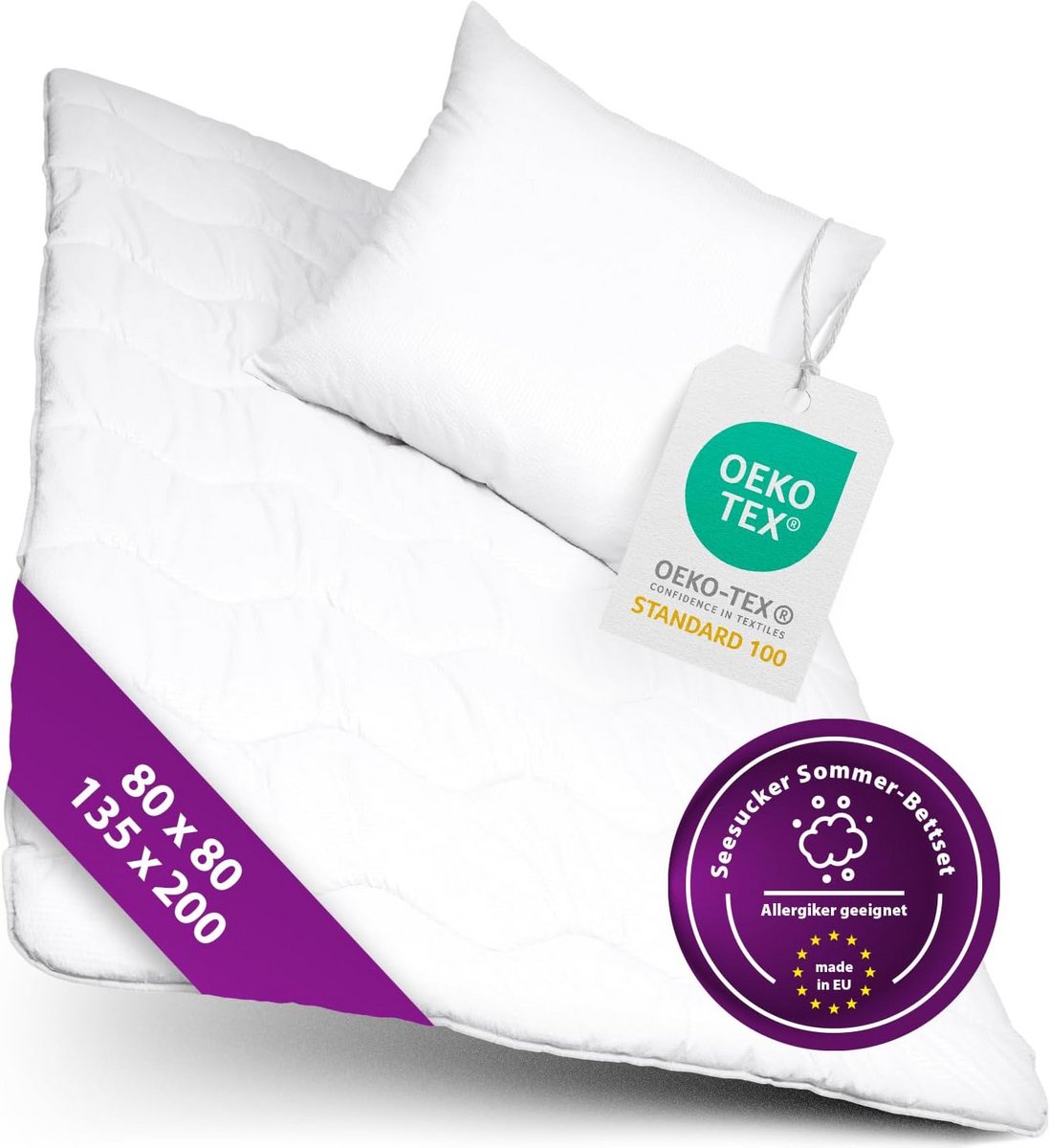 Dekbed set - Beddengoed set - Comfortabel slapen - Direct klaar voor gebruik - 135x200 cm 