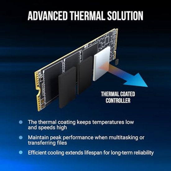 Interne Solid State Drive - NVMe SSD - Snellere Computer - PCIe Gen3 x4 - 2 TB - Zwart — afbeelding 5