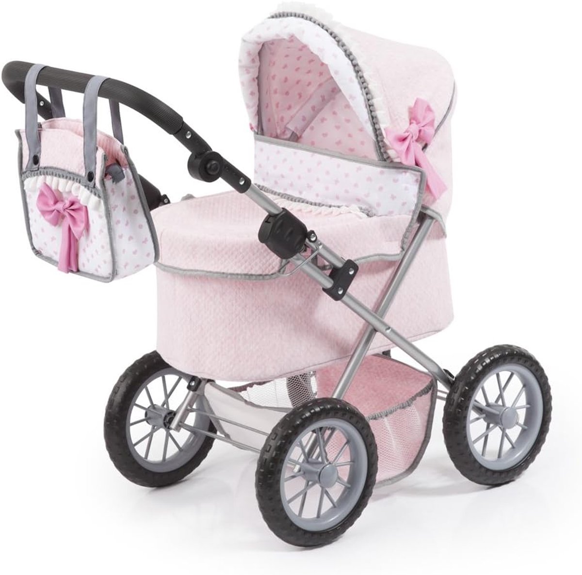 Kinderwagen Poppen - Poppenbuggy Speelgoed - Poppen Verzorgen - Voor Poppen Tot 46cm - 67 x 41 x 68 cm