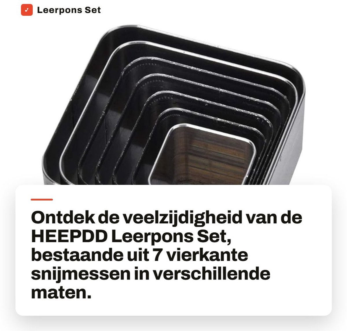 Dailygoods- Lederenpons Set - 7 Stuks - Hoogwaardige Staal - Diverse Maten 20mm/25mm/30mm/35mm/40mm/45mm/50mm - Handgereedschap - Gebruiksvriendelijk - Snijvorm