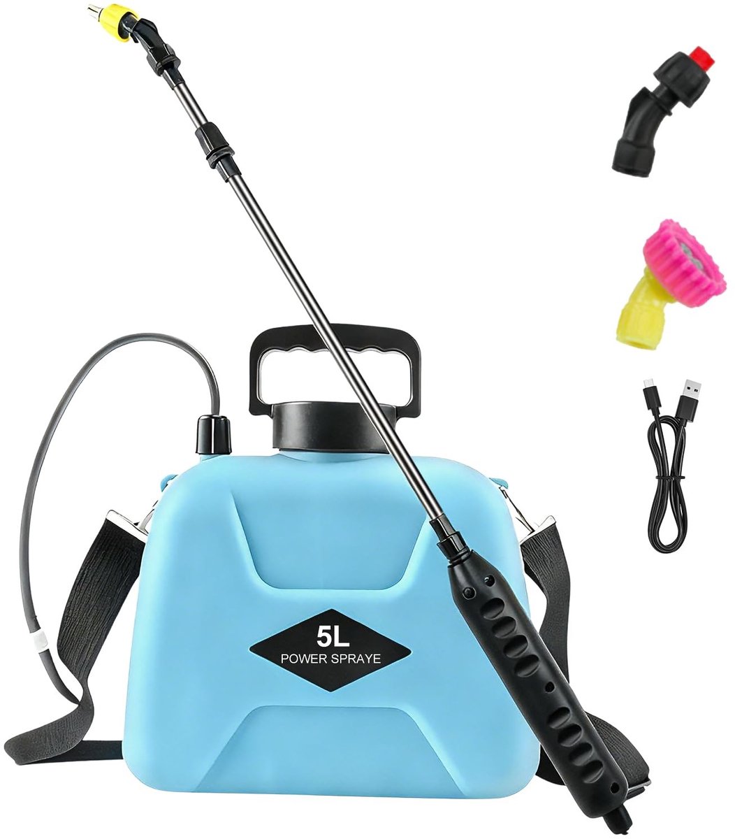 Dailygoods - Draagbare Elektrische Sproeier met 5 Liter Capaciteit voor Tuinieren