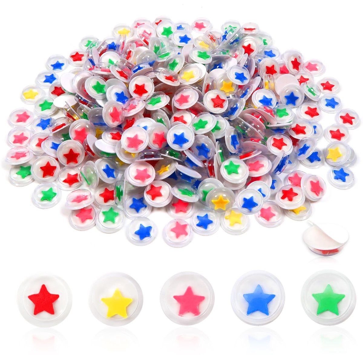 Dailygoods - 300 Stuks Zelfklevende Wiebelogen voor Creatief Handwerk