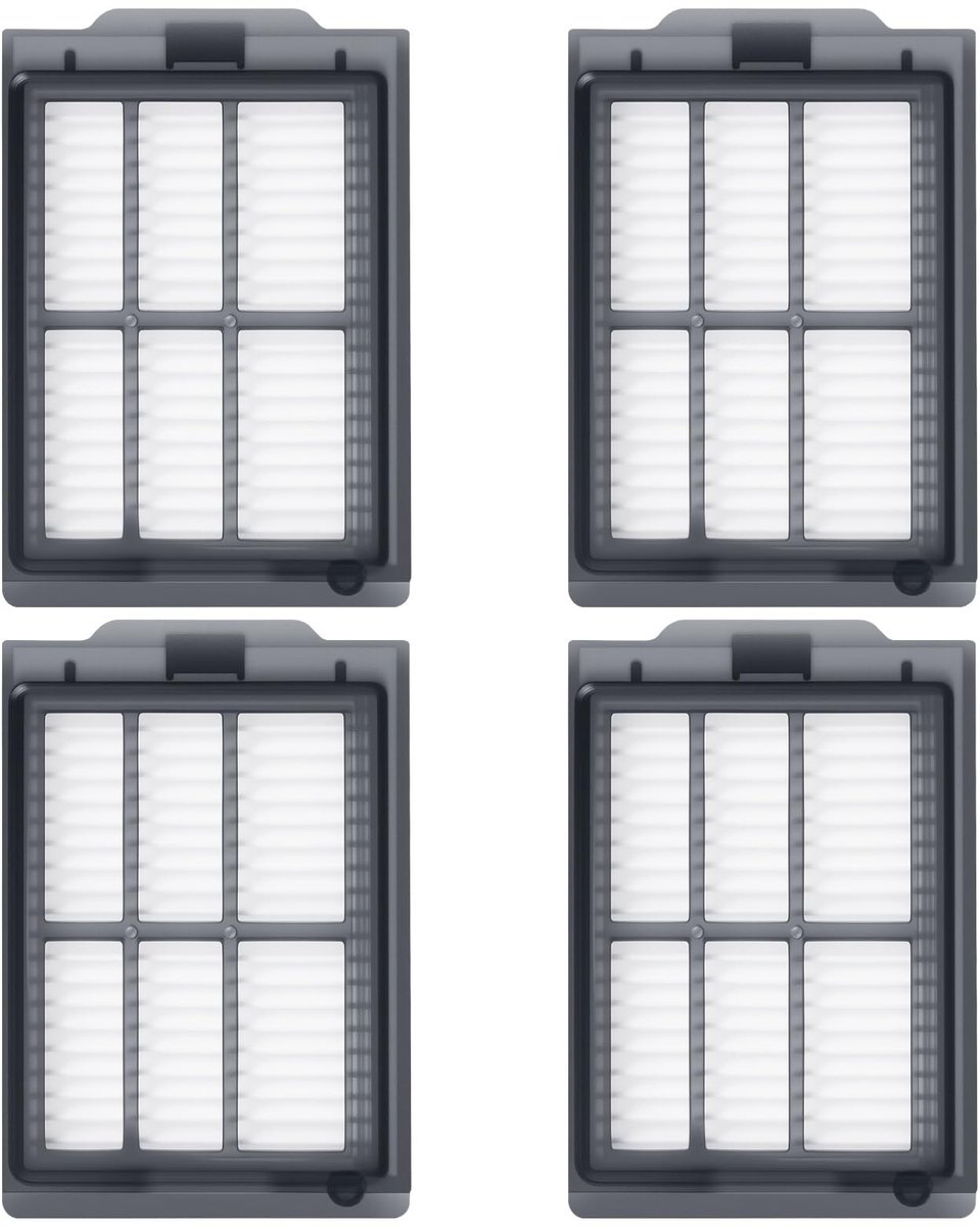 Dailygoods- HEPA Filter 4 Stuks - Vervangingsfilter - Geschikt voor iRobot Roomba 405/505 - Wasbaar en Herbruikbaar - Filtert 99,98% van Allergenen - Stofzuigerfilter