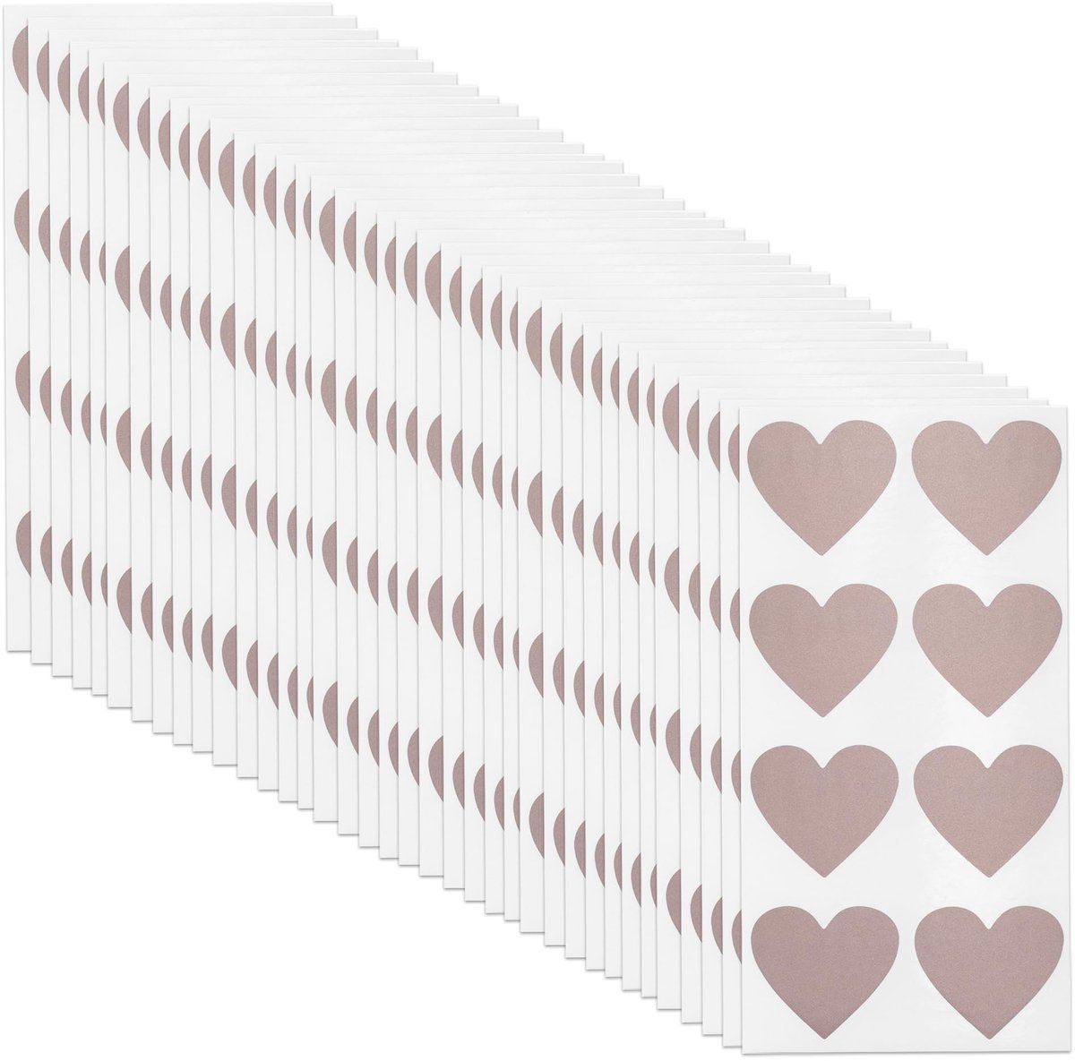 Dailygoods- Krasstickers 300 Stuks - Krasetiketten - Hart-Kraskaartstickers - Verjaardagsverrassing - Bruiloft - 28 x 25 mm - Kraskaarten