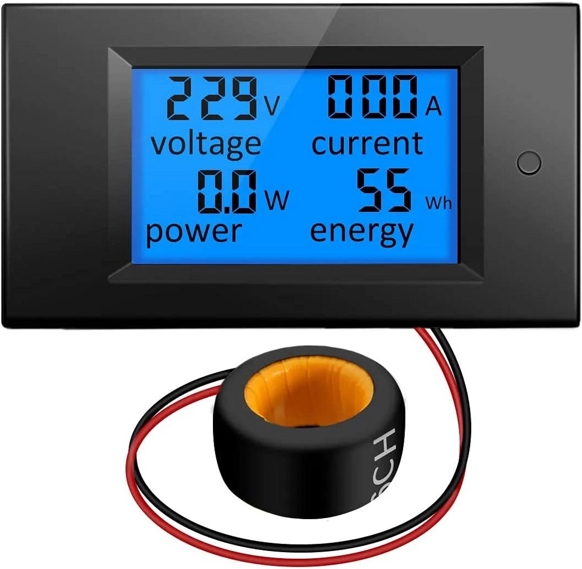 Digitale Stroommeter - LCD Power Meter - Energie Verbruik Meten - Compact Ontwerp - 8x5.5x6.5 cm - Zwart