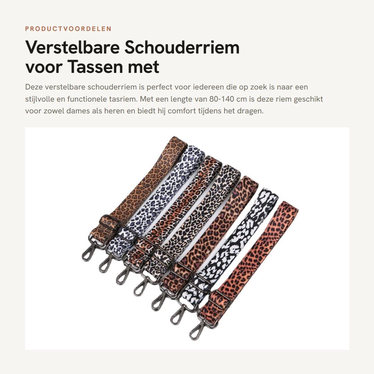 Dailygoods- Schouderriem Verstelbaar 80-140 cm - Brede Tasriem - Karabijnhaak - Schouderband voor Dames/Heren - Duurzaam Nylon - Comfortabele Pasvorm