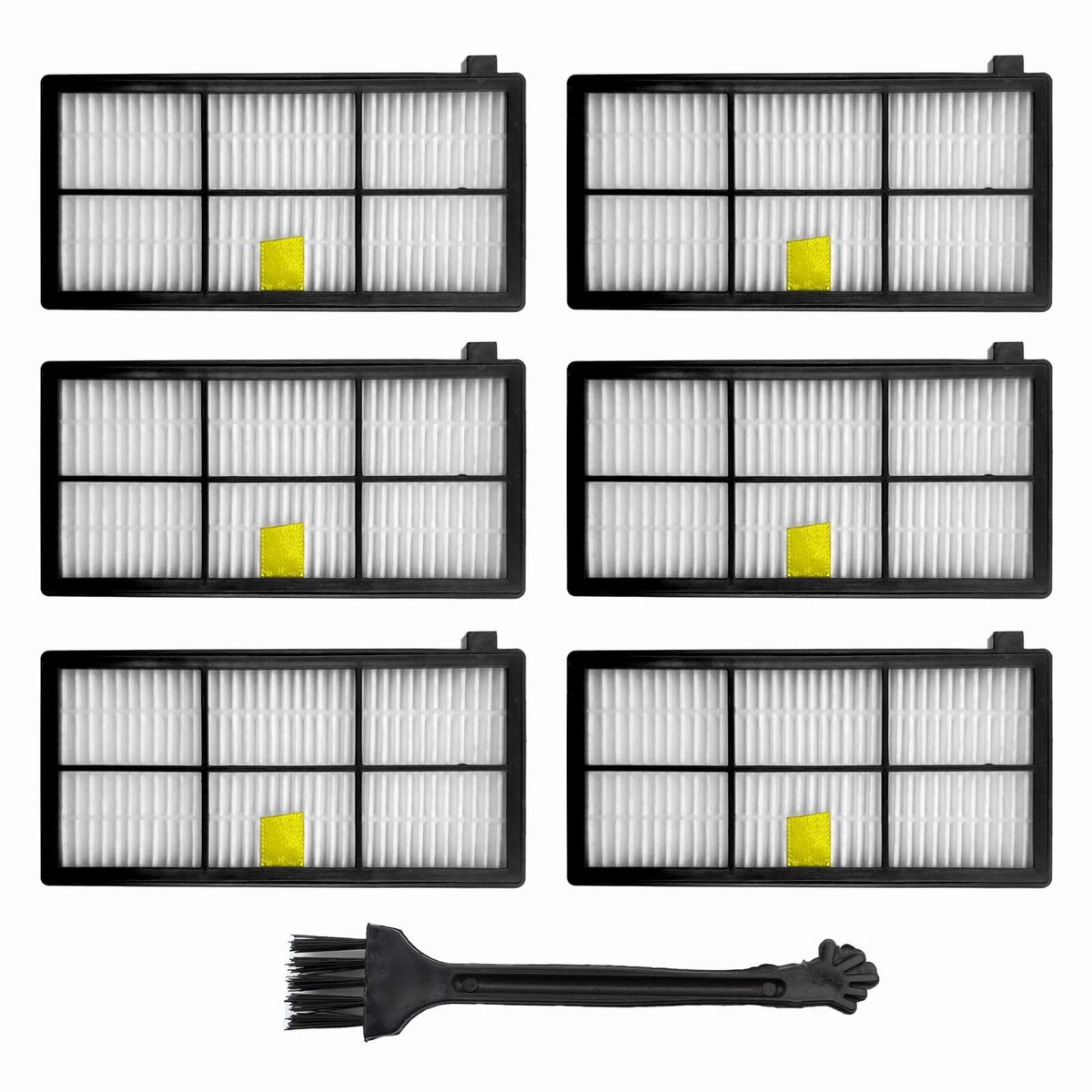 Dailygoods- Filters 8 Stuks - Compatibel met iRobot Roomba 800/900 Serie - Vervangingsonderdelen - Robotstofzuiger Accessoires - Reinigingsborstel Inbegrepen - Stofzuigerfilters
