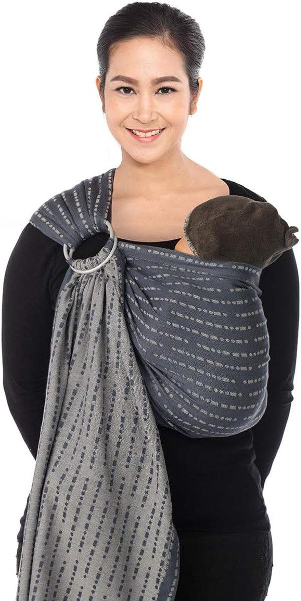 Draagdoek met ringen - Baby draagzak - Baby dragen - Zonder knopen verstelbaar - 560 cm lengte - L.O.V.E