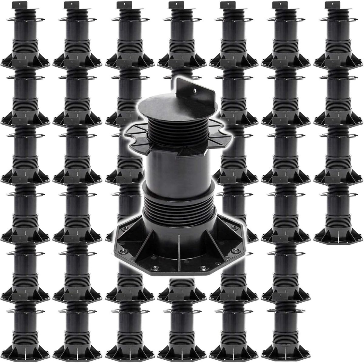 40x Verstelbare Terrasdragers Set voor Hout en Tegels | Hoogte 140-210mm | Draagvermogen 2700kg