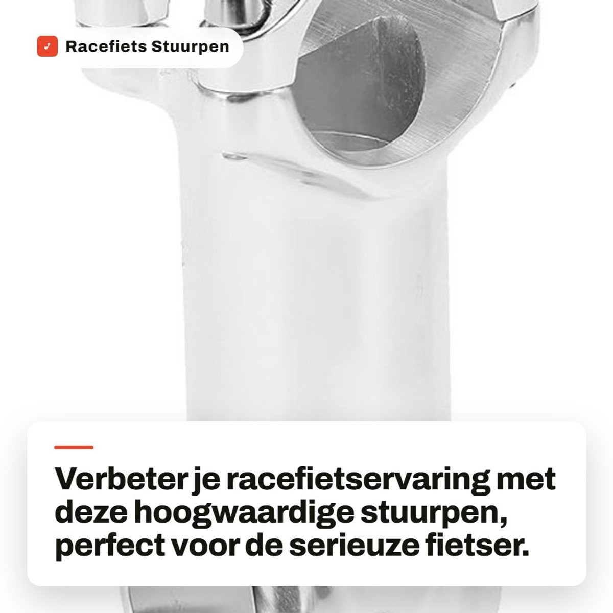 Dailygoods- Stuurpen Hoogwaardig Aluminium - Verstelbaar - Lichtgewicht - Voor Racefiets - 31.8x80mm - 28.6mm Voorvorkklem - Fietsstuur