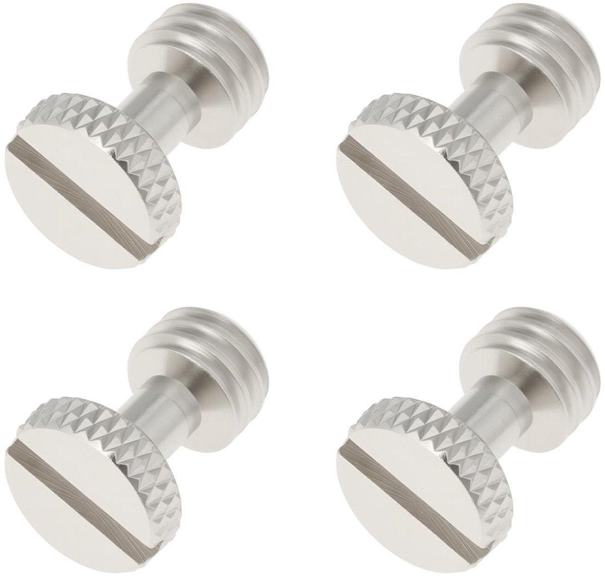 Dailygoods- Statief Schroef 3/8" - 4 Stuks - Roestvrij Staal - Slijtvast - Voor Snelspanplaten - Eenvoudige Installatie - Camera Schroef
