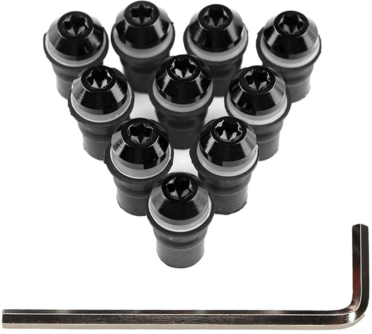 Dailygoods- Bevestigingsschroeven M5 x 16 mm - 10 Stuks - Schroeven/Bouten - Windschild Bevestiging - Aluminium - Schroevendraaier Inclusief