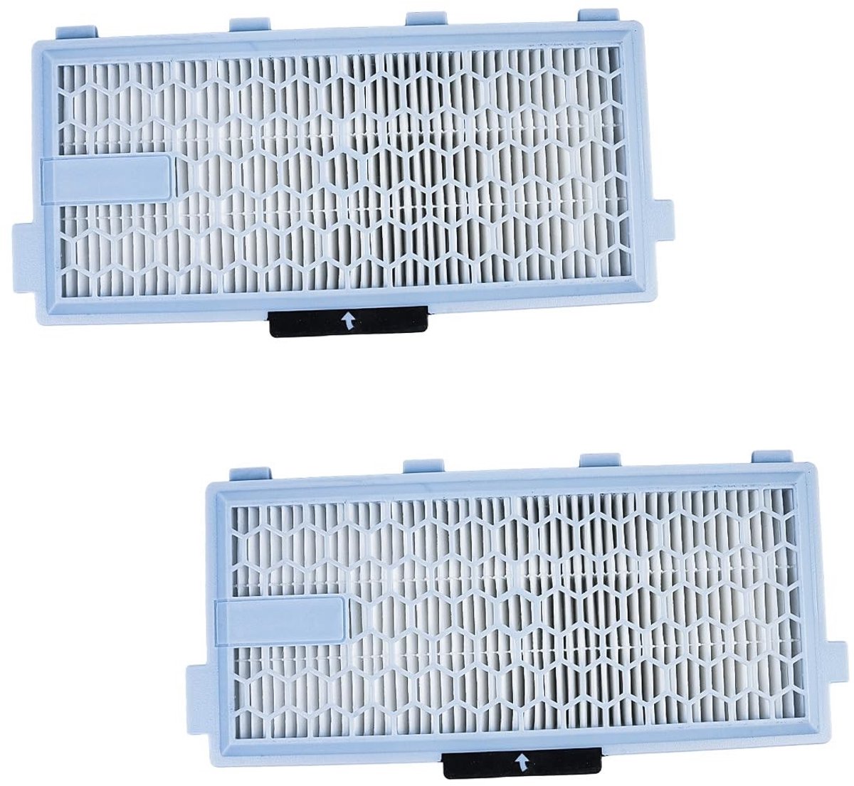 Dailygoods- HEPA-filterpatroon Hoogefficiënte luchtfiltratie - Stofzuigerfilter S4/S5/S6/S8 - Allergieverlichting - Schone lucht - 2 stuks - 18,2 x 8,4 x 2,5 cm
