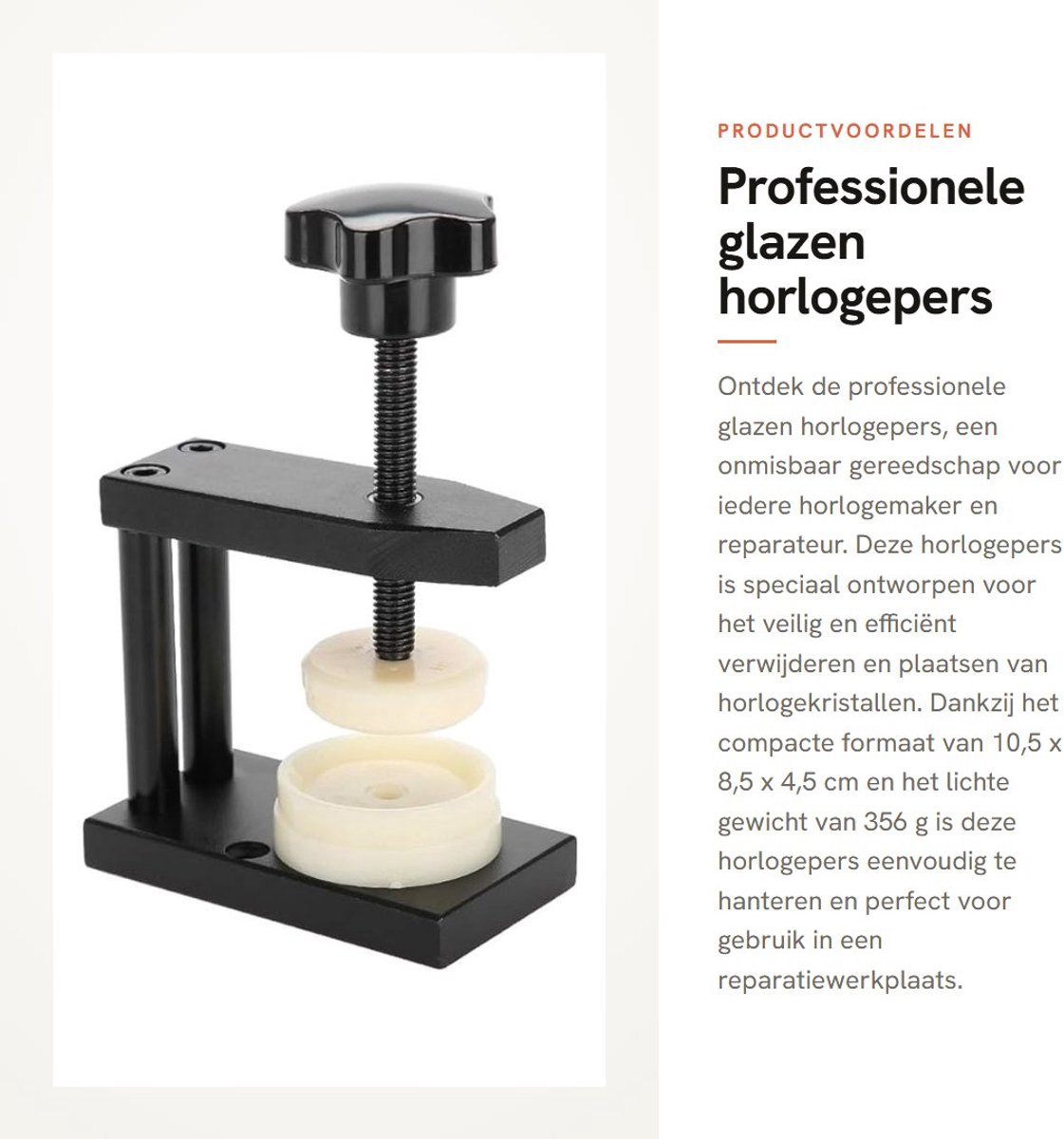 Dailygoods- Horlogepers Professioneel - Glazen Horlogepers - Nylon Horlogepers - Reparatiewerkplaats - Duurzaam - Schokbestendig - Horloge Reparatie Tool