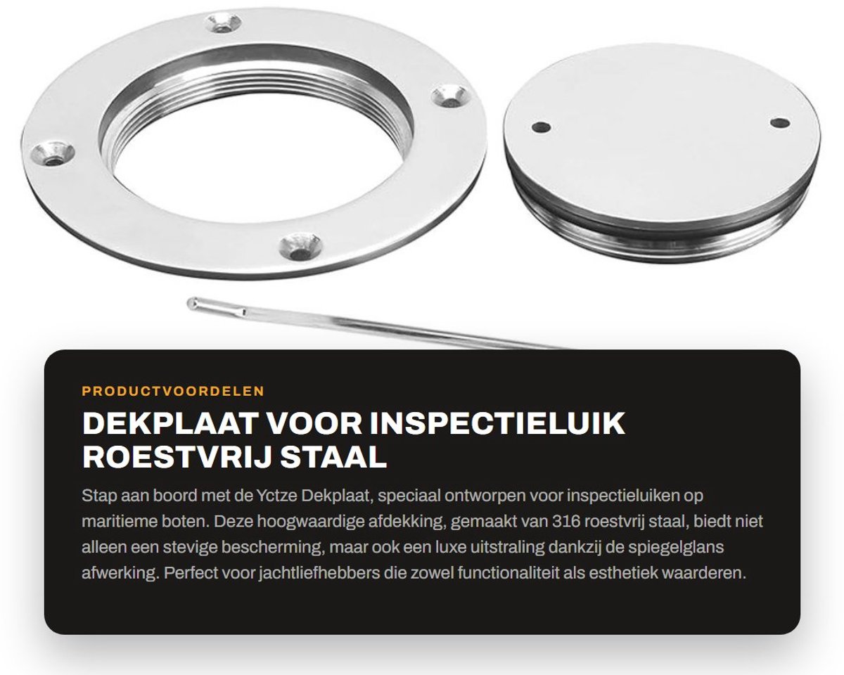 Dailygoods- Dekplaat Roestvrij staal 3 Inch - Inspectieluik - Toegangspaneel - Duurzaam - Lichtgewicht - Eenvoudig te installeren