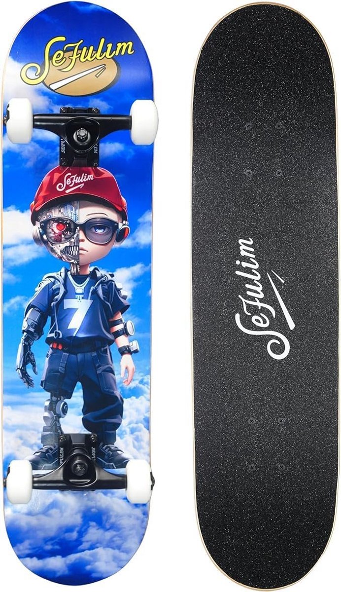 Professioneel Skateboard Compleet Skateboard Straat Skateboarding 7 Laags Maple Deck 31 x 8 Inch AI Boy