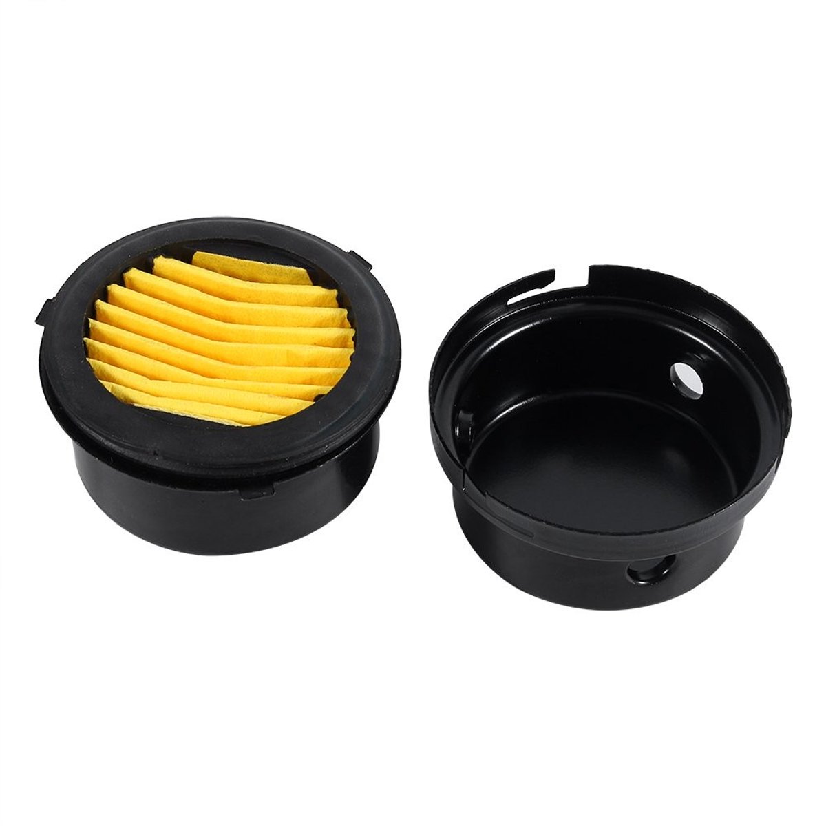 Dailygoods - Silent Filter - Geluidsreductie - Zwart - Bescherming tegen stof en vocht - Verbeterde efficiëntie - Geschikt voor olie-vrije compressoren