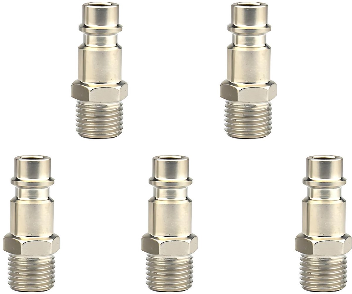 Luchtpijp Connectoren 5pcs - Male Draad - Duurzaam Materiaal - Voor Luchtcompressor - ShopVlot