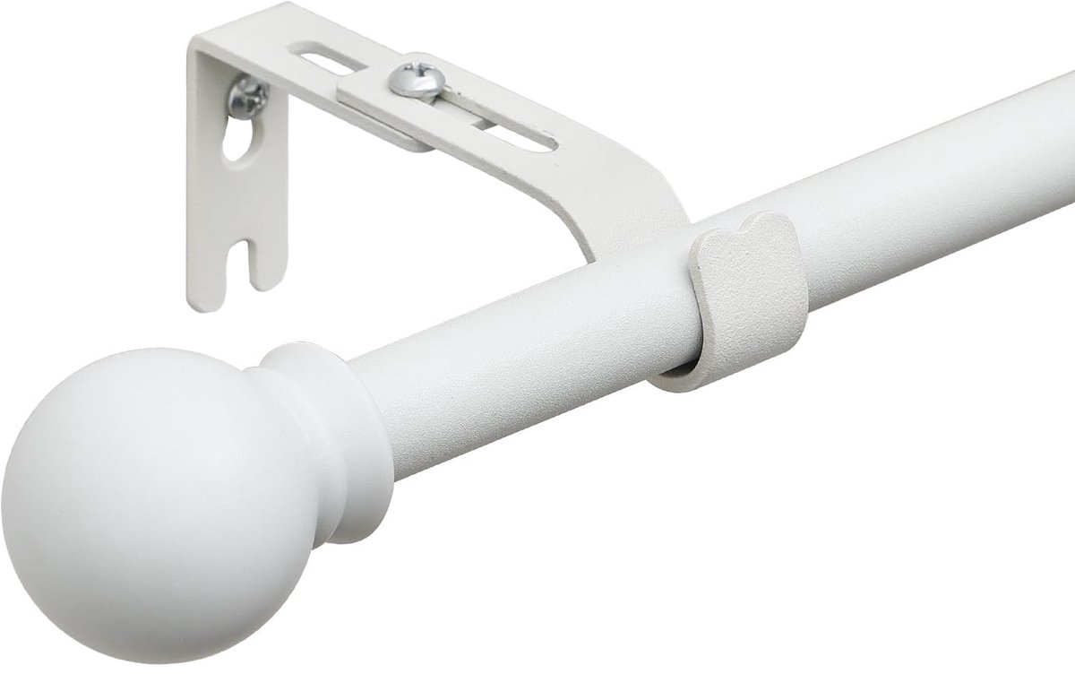 Dailygoods- Gordijnroede Stevig Verbindingsontwerp - Verstelbare Beugels - Metalen Gordijnroede - 76-224 cm - Waterdicht en Roestbestendig - Geschikt voor Zware Gordijnen tot 11,3 kg - Gordijnstang