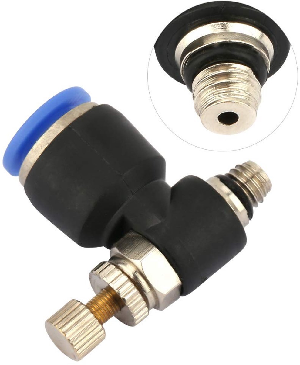Dailygoods- Pneumatische Connector - 2 Stuks - T-Klep - Hoge Kwaliteit Koper/Plastic - Eenvoudige Aansluiting - Betrouwbare Verbinding - Goede Luchtdichtheid - Luchtconnector