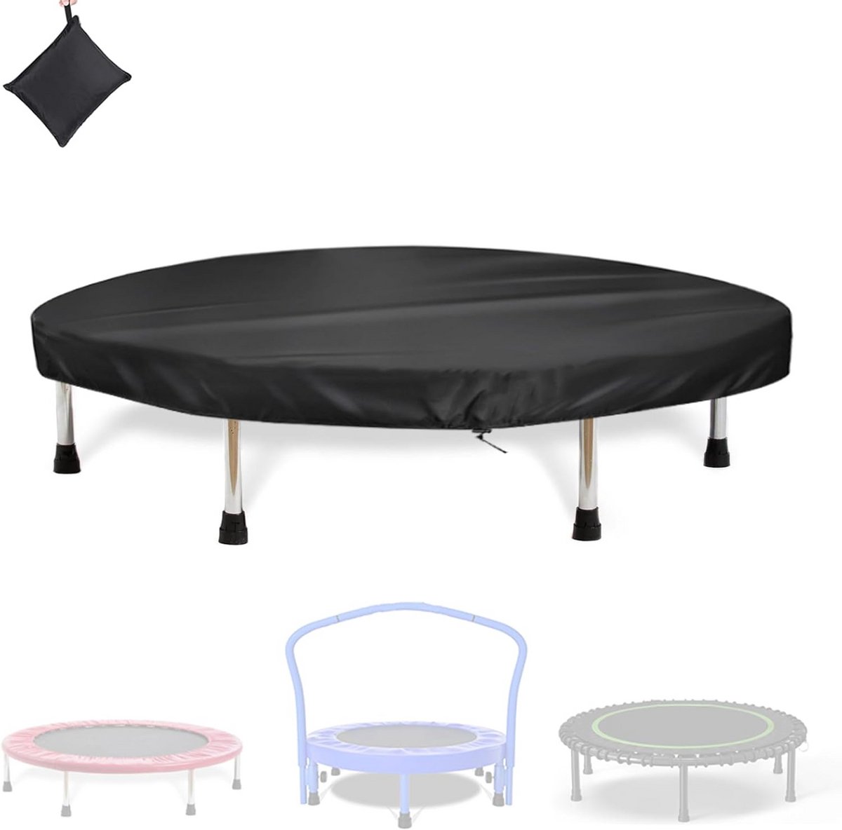 Trampolinehoes - Beschermhoes - Bescherming buiten - Waterdicht Oxford - 91 cm - Zwart