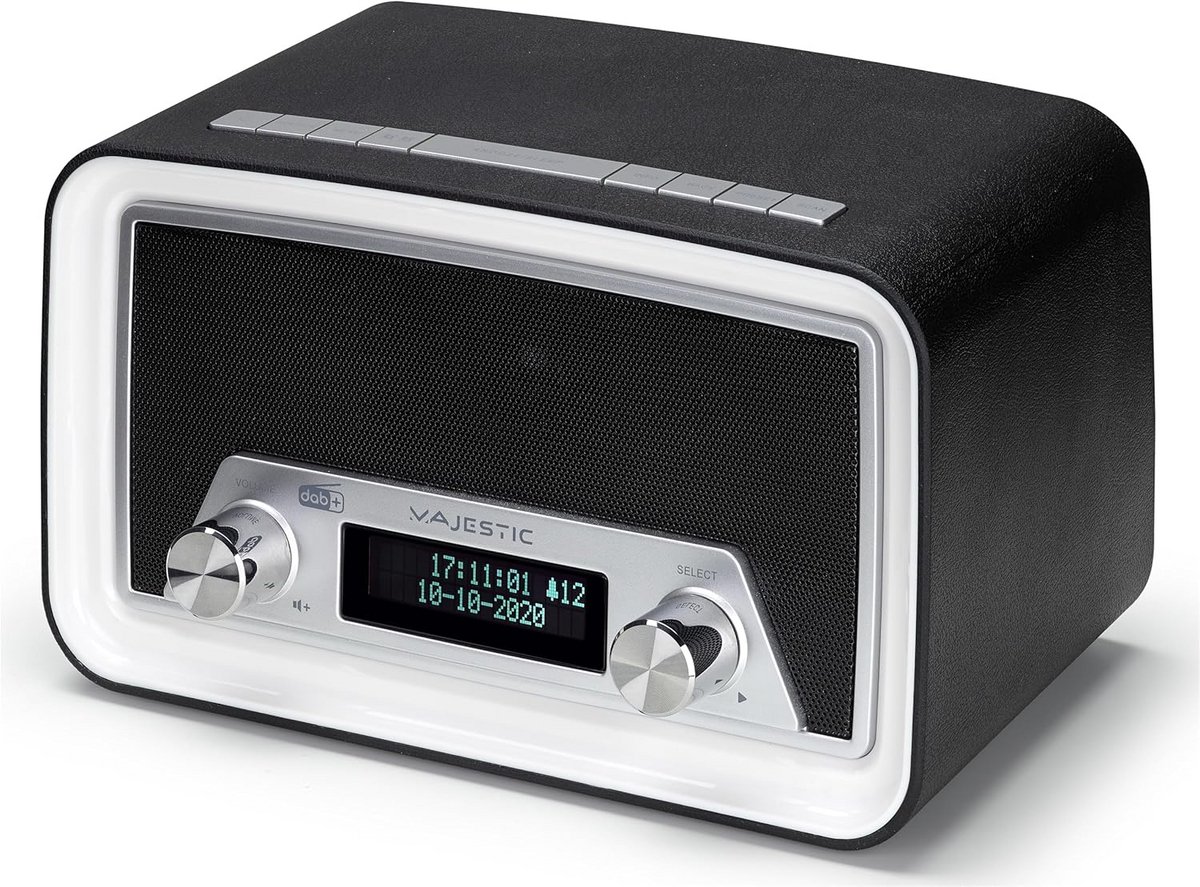 Digitale Radio - DAB FM - Muziek Luisteren - Met AUX Ingang - 20x20x30cm - Zwart
