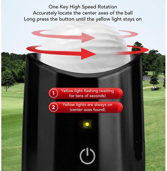 Elektronische Balbalancer voor Golfballen - Rotatie van Hoge Snelheid - Balaligner - Compact Ontwerp - Geschikt voor Golfers - Zwart van Merkloos — afbeelding 5