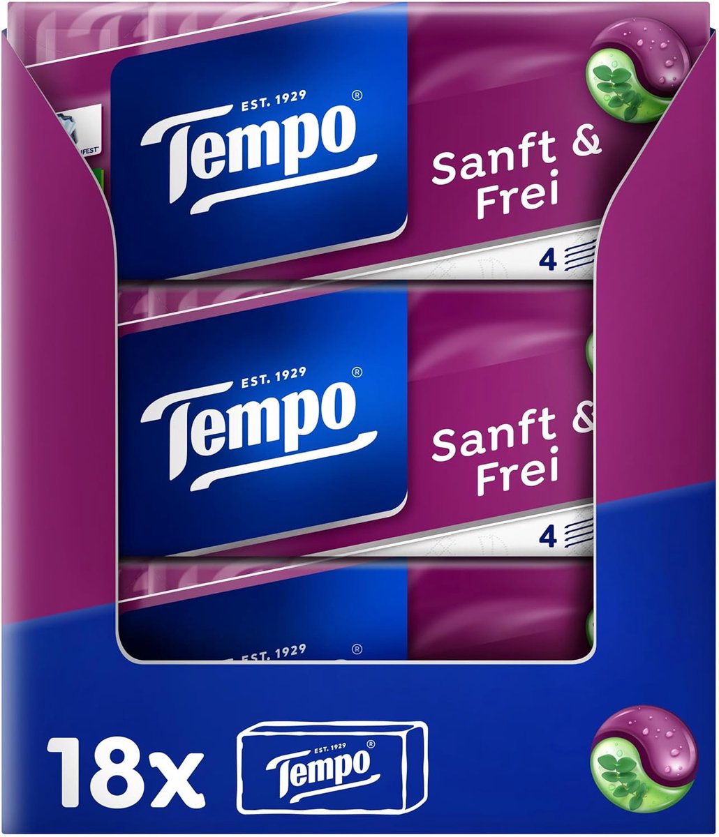Zachte zakdoekjes - Papieren tissues - Verkoudheid verlichten - Met verzorgende balsem - 180 pakjes - Wit