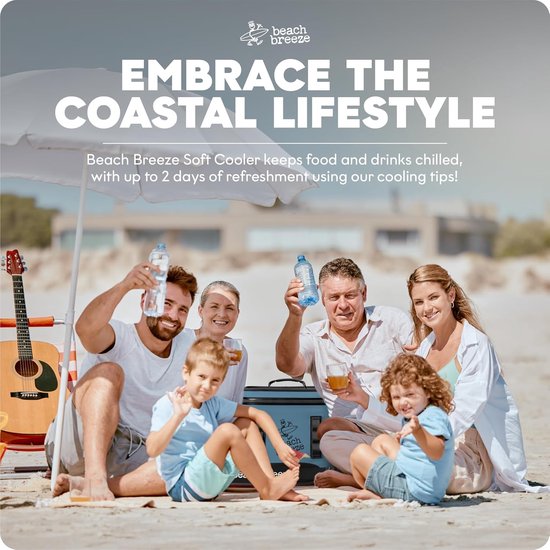 Draagbare Geïsoleerde Koeltas - Lekvrije Soft Cooler voor Strand, Picknick & Reizen — afbeelding 3