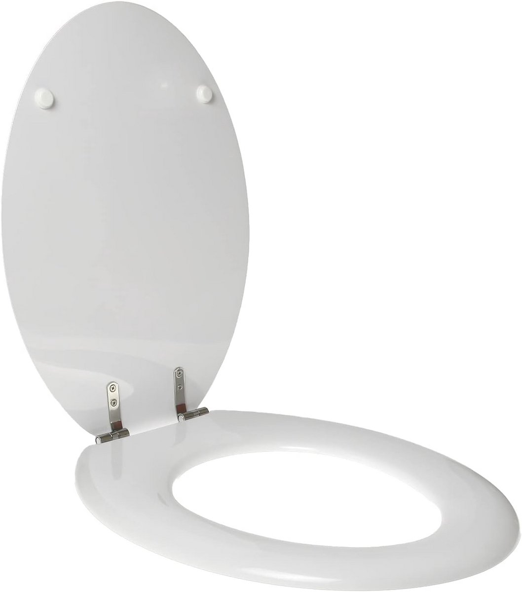 Toiletbril - WC-bril - Badkamer Vernieuwen - Polyester Coating - 490 x 385 mm - Wit