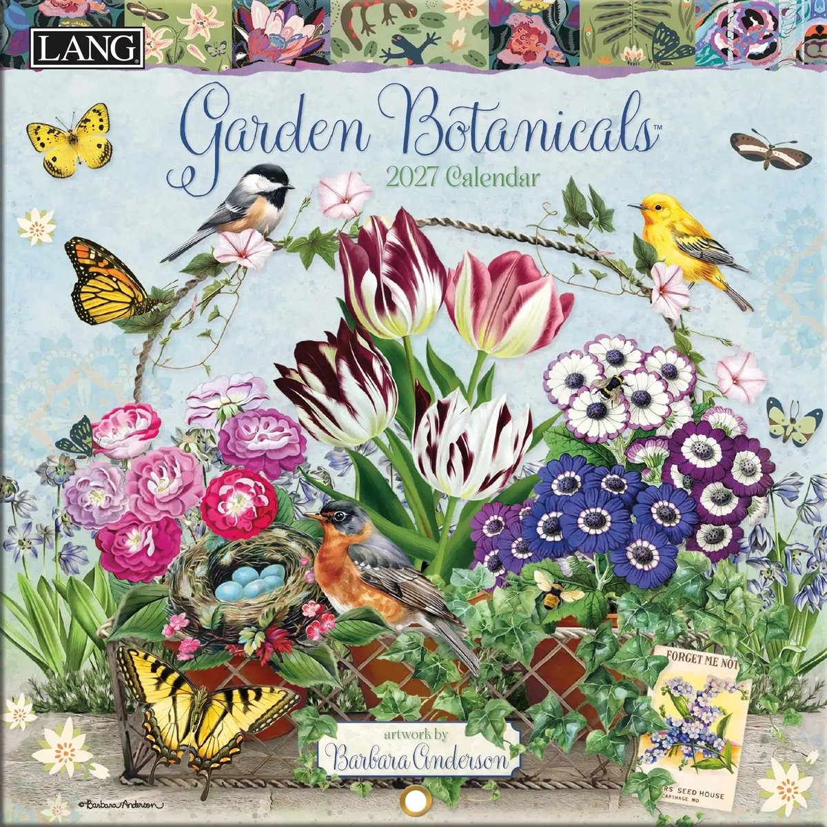 Garden Botanicals Mini Kalender 2027 (17,5 cm x 35 cm)