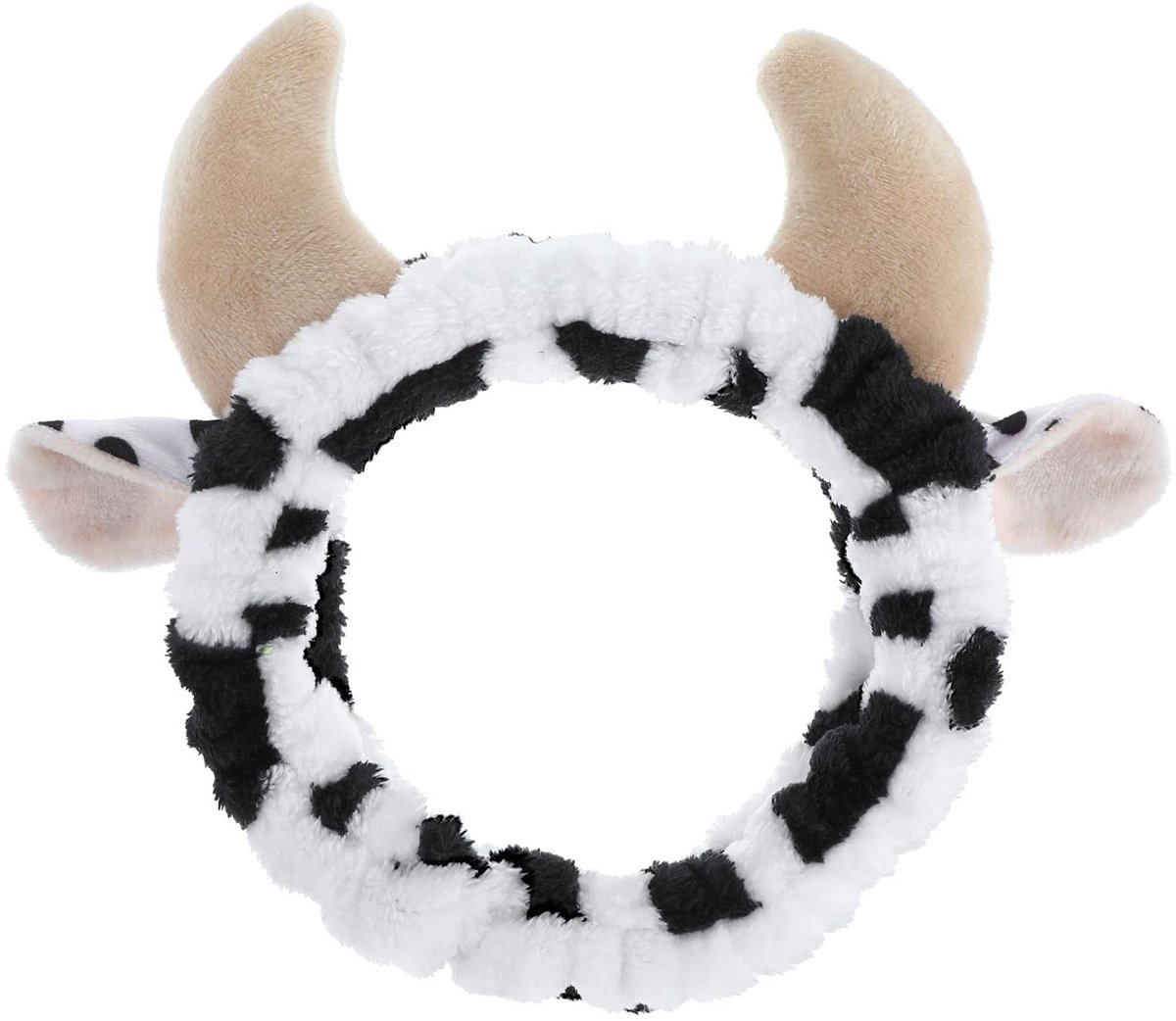 Dailygoods- Make-uphoofdband Zacht Flanel - Haarband Dames - Koeienoren - Cosplay - Feestgeschenken - 19 x 6 cm