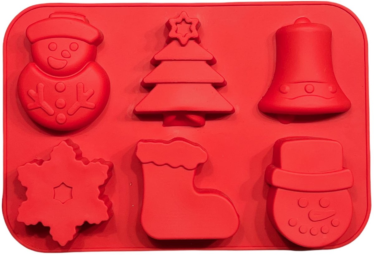Dailygoods- Siliconen Bakvorm - Kerstvorm Sneeuwpop/Kerstman - Vaatwasmachinebestendig - BPA-vrij - Voedselveilig - Flexibel Antiaanbak oppervlak