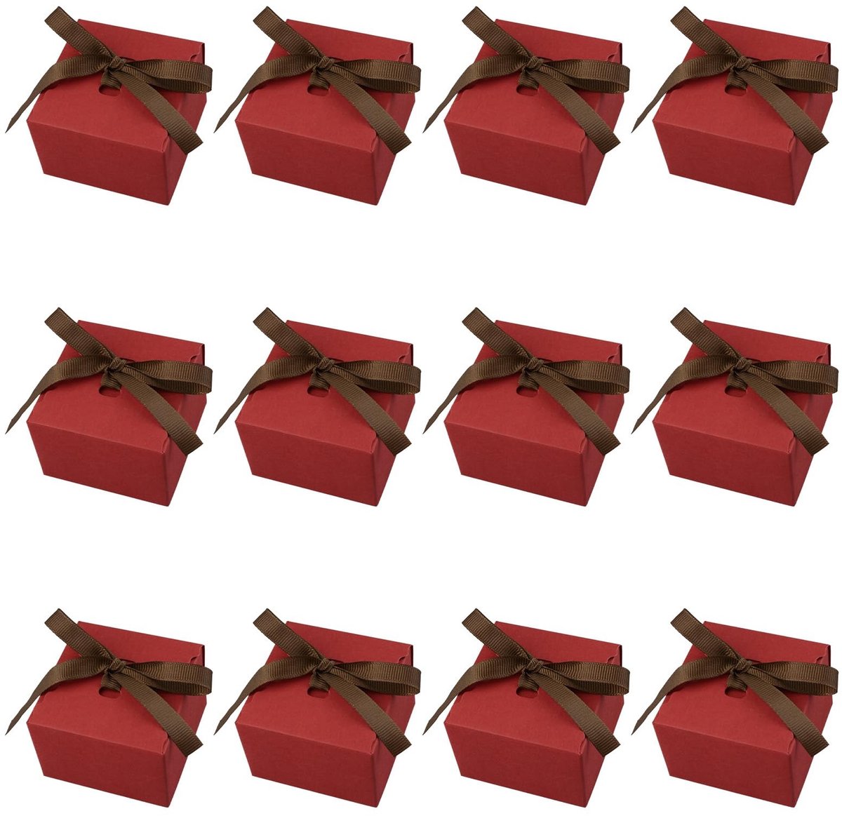 Dailygoods- Geschenkdozen met deksel - 15 stuks - Rode cadeaudozen - Opvouwbaar - Voor feestdagen - Perfect voor kleine cadeaus