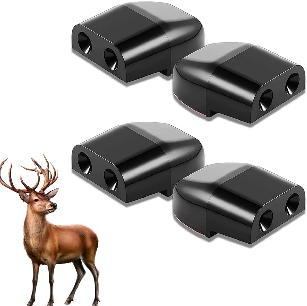 Dailygoods- Autozeeppijp 4 Stuks - Ultrasoon Fluitje - Wildzwijnenafweer - Alarm Voor Dieren - Hertenafweer - Compact Ontwerp - Hertenafschrikker