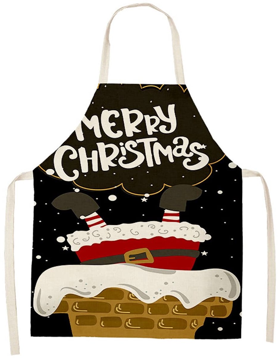 Dailygoods- Kerstschort Rood - Kerstman/Schort - Keukenschort - Waterdicht - Vuilafstotend - 55 x 68 cm