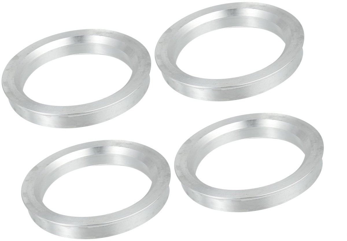 Dailygoods- Middennaaf Ringen - 4 Stuks - Aluminiumlegering - Binnendiameter 56,1 mm - Buitendiameter 71,6 mm - Schokbestendig - Nauwkeurige Verbinding - Naafringen