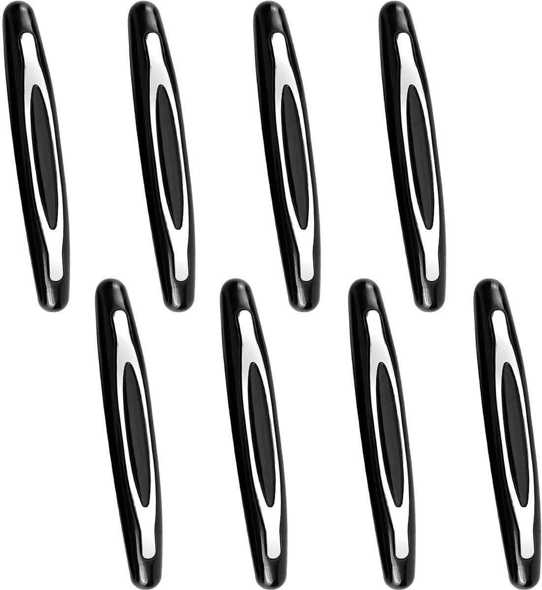 Dailygoods- Autodeurbescherming 8 Stuks - Anti-kras/Botsingsbeschermer - Randbescherming - Kunststof - Zwart - Duurzaam - Deurrandbeschermer