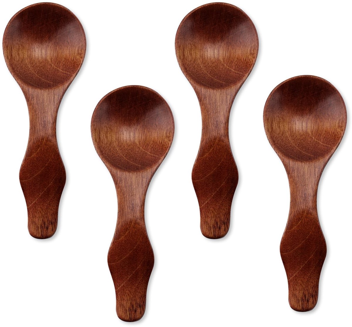 Dailygoods- Houten Lepels 10cm - Houten Lepelset voor Keuken - Kleine Houten Lepels - Houten Soeplepels - Bruine Lepels - Betrouwbaar Phoebehout - Keukenlepels