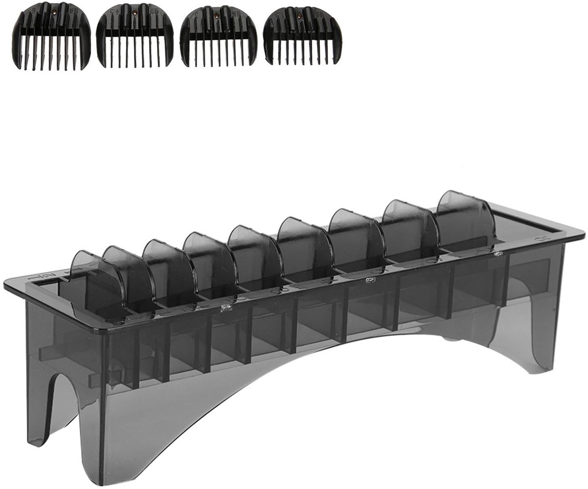 Dailygoods- Haarkniptanghouder 10 Grid - Gidskam Organizer - Opbergkoffer voor Kapsalon - Duurzaam Kunststof - Robuust Ontwerp - Geschikt voor Elektrische Haarkniptangen - Kappersgereedschap