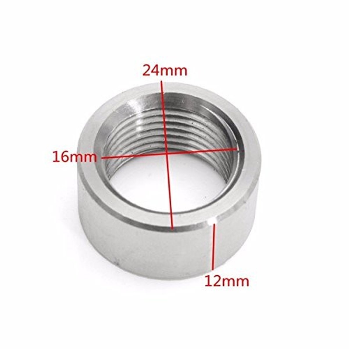 Dailygoods- Sensor Moer M18x1.5 - Ronde Moer - Roestvrij Staal - Uitlaatpijp - Zuurstof Sensor - Duurzaam 304 Materiaal