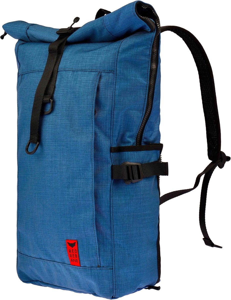 Fietsrugzak Fietstas - Bagage Drager - Dagelijks Vervoer - Waterdicht Cordura Materiaal - 23 Liter Inhoud - Blauw Zwart Grijs