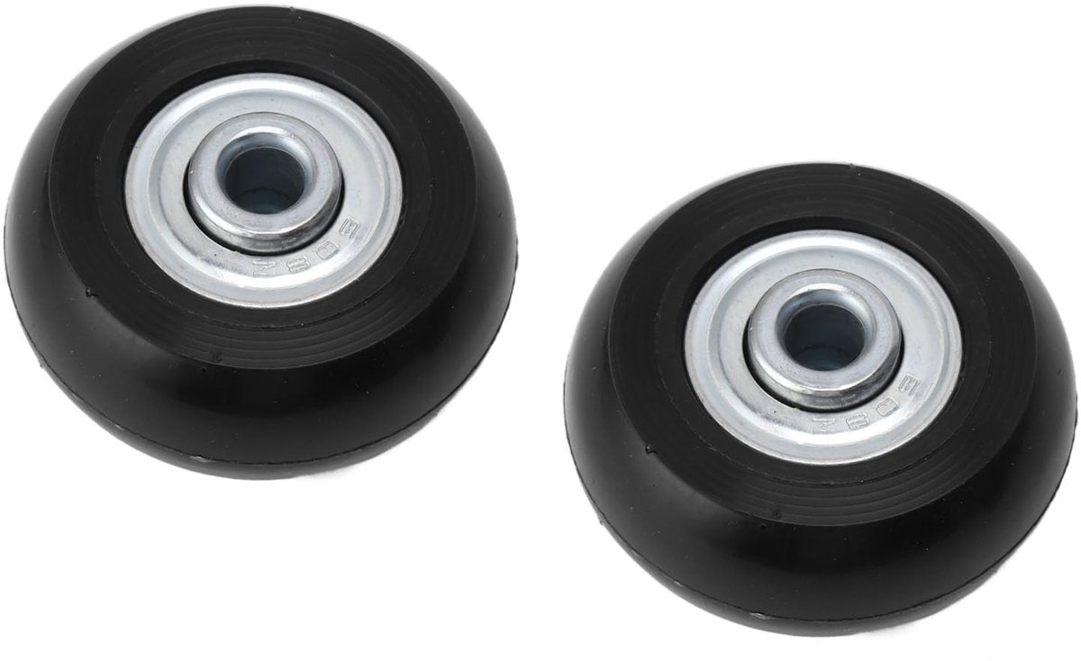 Dailygoods- Kofferzwenkwielen Vervangingsset - Stille PU-rubberlagerset - Slijtvast - Geluidsarm - Universele Zwenkwielen - 45 mm x 18 mm - Kofferwielen