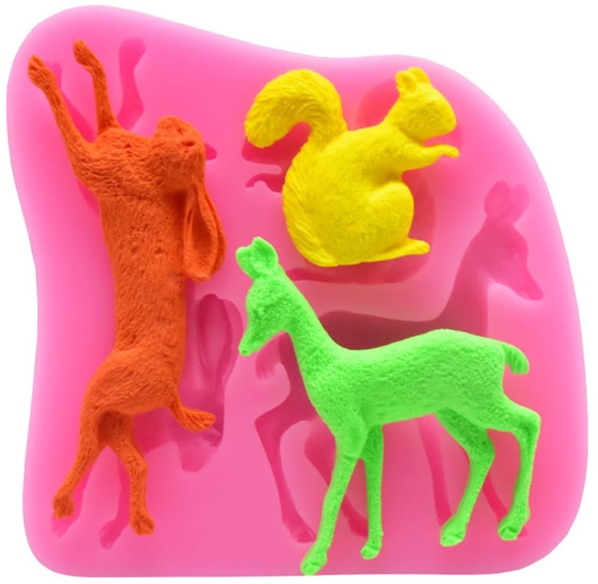 Dailygoods- Cakevorm Siliconen - Antiaanbaklaag - Dierensjablonen - Bakvormen - Fondantvormen - Hoogwaardig materiaal - Bakvorm