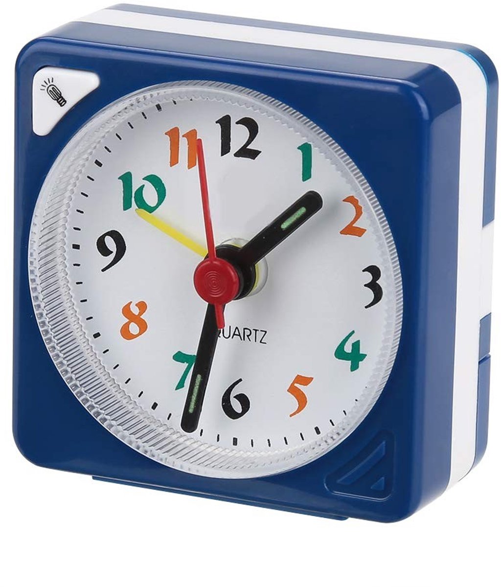Dailygoods- Reiswekker Compact - Digitale Klok - Stille Miniklok - Batterij-aangedreven - Sluimerlicht - 2,17 Inch Scherm